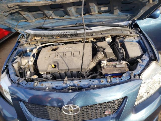 1NXBU4EE3AZ312568 - 2010 TOYOTA COROLLA BASE BLUE photo 11