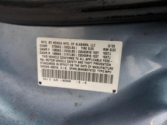 5FNRL38445B079723 - 2005 HONDA ODYSSEY EX TURQUOISE photo 13