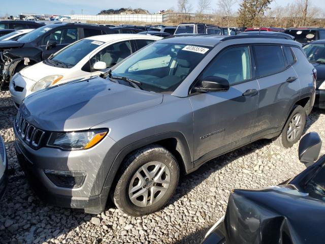 3C4NJCAB6JT186247 - 2018 JEEP COMPASS SPORT GRAY photo 1