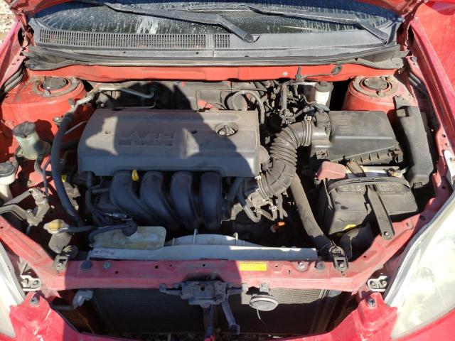 2T1KR32E68C693277 - 2008 TOYOTA COROLLA MA XR RED photo 11