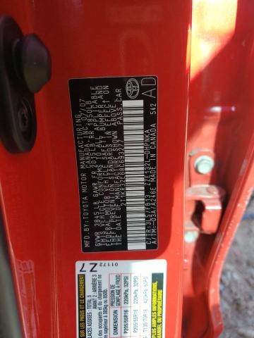 2T1KR32E68C693277 - 2008 TOYOTA COROLLA MA XR RED photo 12