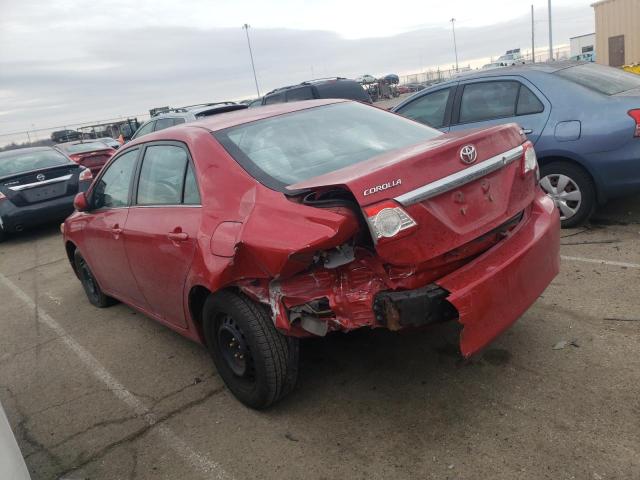 2T1BU4EE9DC077664 - 2013 TOYOTA COROLLA BASE RED photo 2