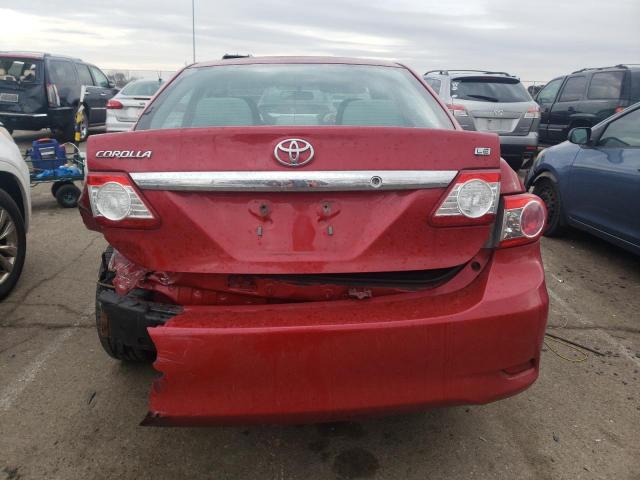 2T1BU4EE9DC077664 - 2013 TOYOTA COROLLA BASE RED photo 6