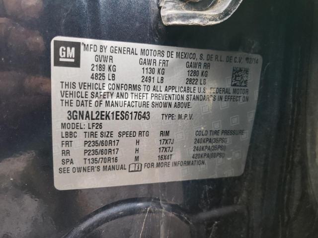 3GNAL2EK1ES617643 - 2014 CHEVROLET CAPTIVA LS 蓝色 照片 12