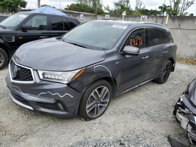 5J8YD7H77KL000940 - 2019 ACURA MDX SPORT HYBRID ADVANCE GRAY photo 1