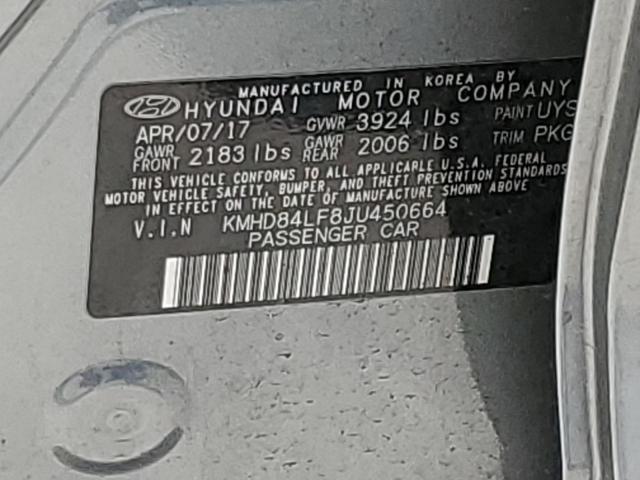 KMHD84LF8JU450664 - 2018 HYUNDAI ELANTRA SEL GRAY photo 12