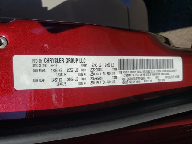 2A4RR5D15AR442609 - 2010 CHRYSLER TOWN & COU TOURING 红色 照片 13