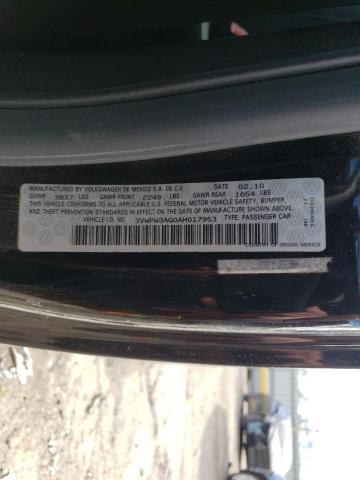 3VWPW3AG0AM017953 - 2010 VOLKSWAGEN NEW BEETLE BLACK photo 12