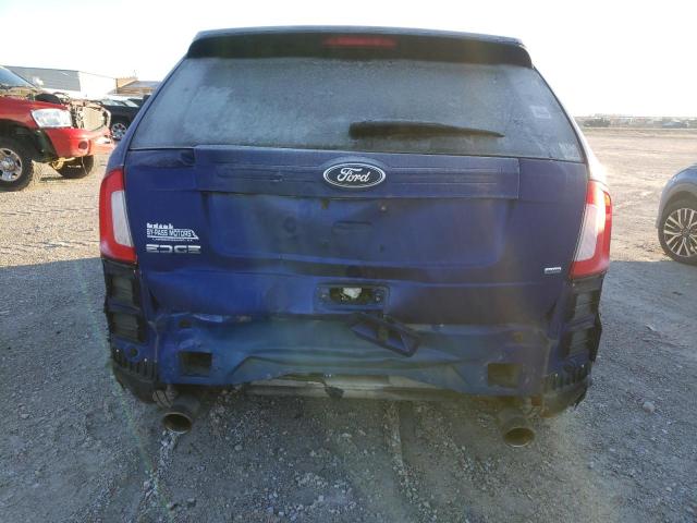 2FMDK4GC0EBA19118 - 2014 FORD EDGE SE BLUE photo 6