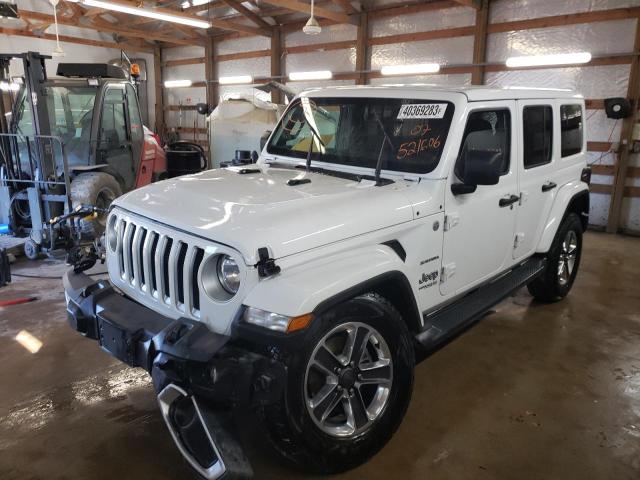 1C4HJXEN2KW521606 - 2019 JEEP WRANGLER U SAHARA WHITE photo 1