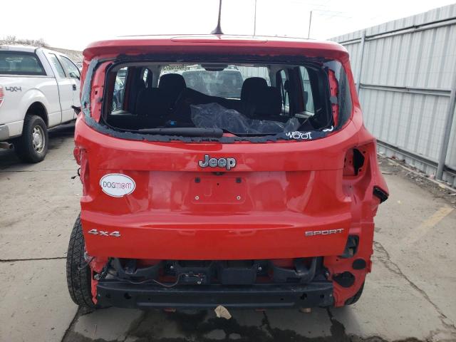 ZACCJBAT3GPD24949 - 2016 JEEP RENEGADE SPORT RED photo 6