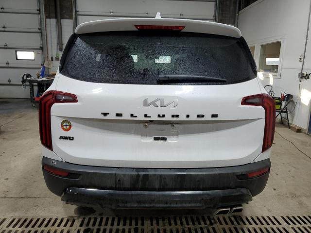 5XYP3DHC9NG296116 - 2022 KIA TELLURIDE EX WHITE photo 6