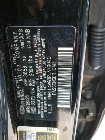 KMHLL4AG3PU579040 - 2023 HYUNDAI ELANTRA SE BLACK photo 12