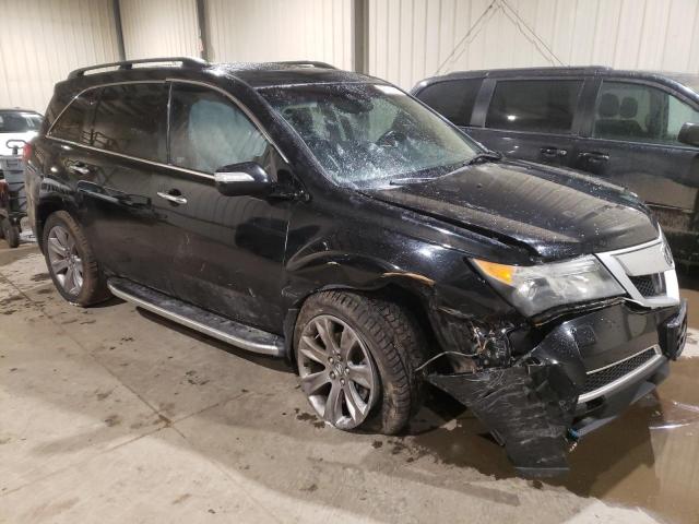 2HNYD2H87DH000845 - 2013 ACURA MDX ADVANCE BLACK photo 4