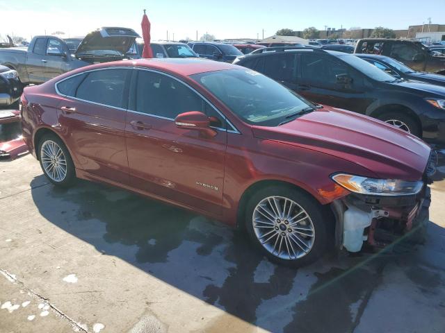 3FA6P0LU9ER219198 - 2014 FORD FUSION SE HYBRID BURGUNDY photo 4