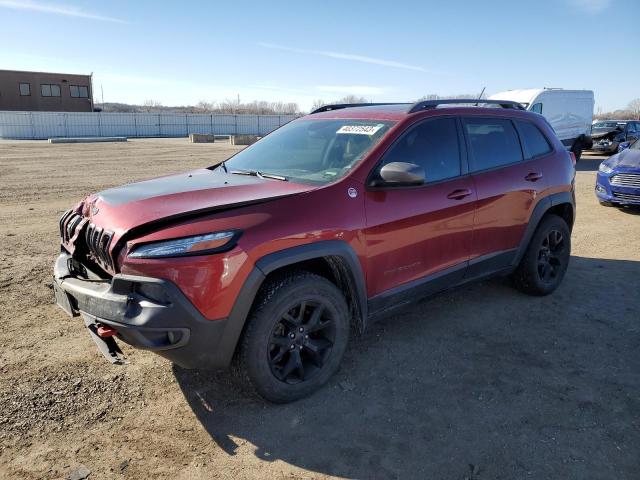 1C4PJMBSXFW577710 - 2015 JEEP CHEROKEE TRAILHAWK RED photo 1