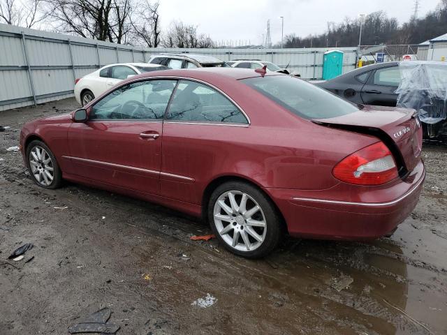 WDBTJ56HX7F218912 - 2007 MERCEDES-BENZ CLK 350 BURGUNDY photo 2