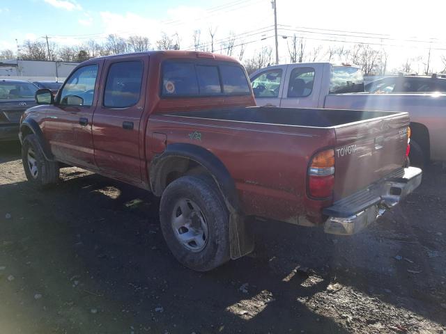 5TEGN92NX2Z066281 - 2002 TOYOTA TACOMA DOUBLE CAB PRERUNNER RED photo 2