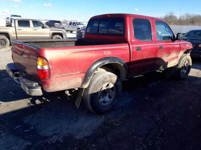 5TEGN92NX2Z066281 - 2002 TOYOTA TACOMA DOUBLE CAB PRERUNNER RED photo 3