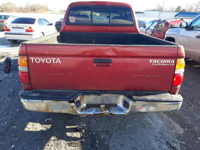 5TEGN92NX2Z066281 - 2002 TOYOTA TACOMA DOUBLE CAB PRERUNNER RED photo 6