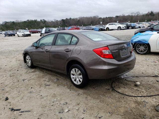 2HGFB2F5XCH543828 - 2012 HONDA CIVIC LX TAN photo 2