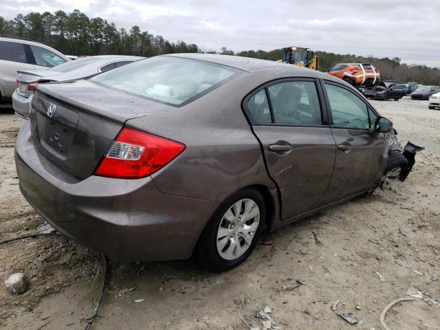 2HGFB2F5XCH543828 - 2012 HONDA CIVIC LX TAN photo 3