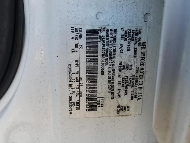 5LMFU27R63LJ00680 - 2003 LINCOLN NAVIGATOR თეთრი ფოტო 13