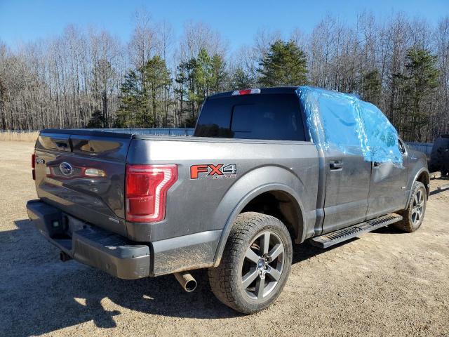 1FTEW1EG8FFC57008 - 2015 FORD F150 SUPERCREW GRAY photo 3