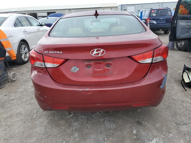 KMHDH4AE6BU142243 - 2011 HYUNDAI ELANTRA GLS BURGUNDY photo 6