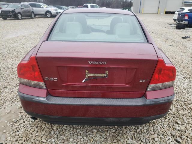 YV1RS59V642416958 - 2004 VOLVO S60 2.5T BURGUNDY photo 6