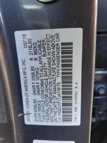 1HGCV1F17JA178179 - 2018 HONDA ACCORD LX SILVER photo 12