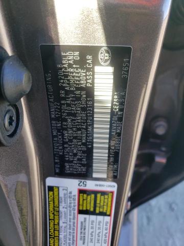 4T1G11AK1PU123161 - 2023 TOYOTA CAMRY SE NIGHT SHADE SILVER photo 12