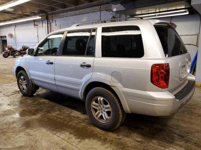 2HKYF18554H576036 - 2004 HONDA PILOT EXL SILVER photo 2