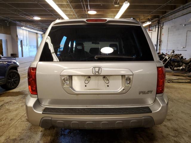 2HKYF18554H576036 - 2004 HONDA PILOT EXL SILVER photo 6