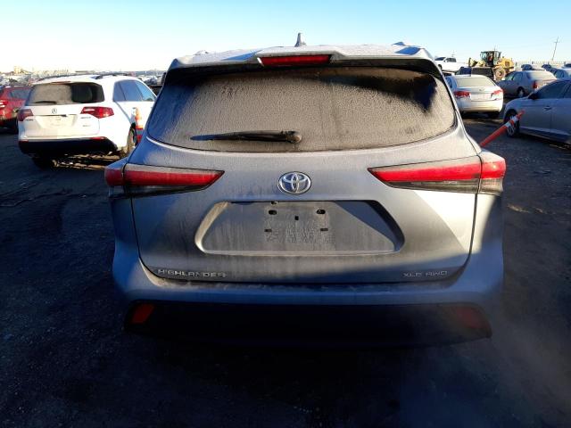 5TDGZRBH8NS163642 - 2022 TOYOTA HIGHLANDER XLE BLUE photo 6