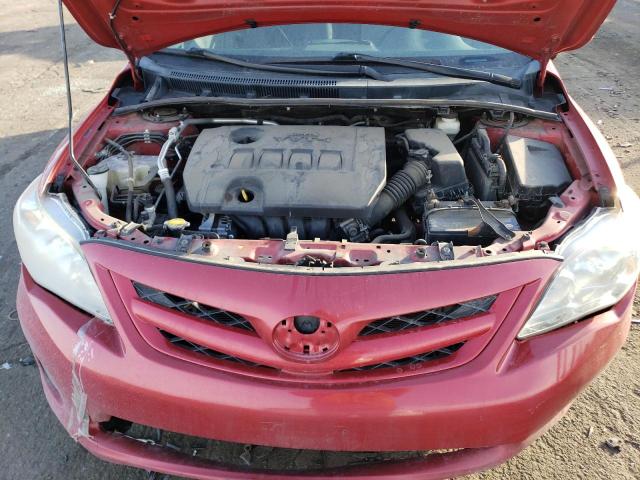 2T1BU4EE7BC596869 - 2011 TOYOTA COROLLA BASE RED photo 11