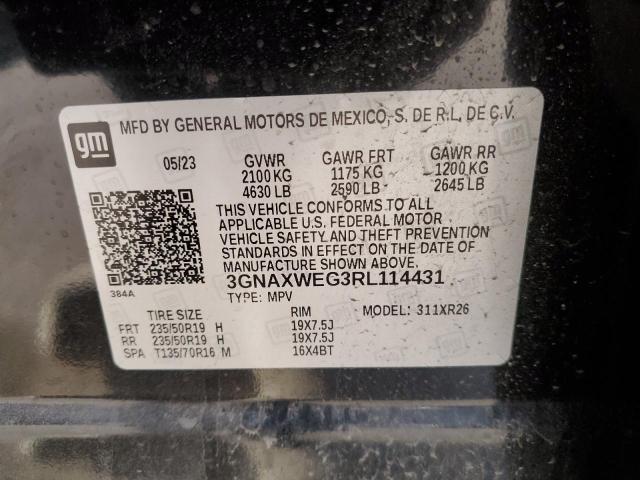 3GNAXWEG3RL114431 - 2024 CHEVROLET EQUINOX RS BLACK photo 13