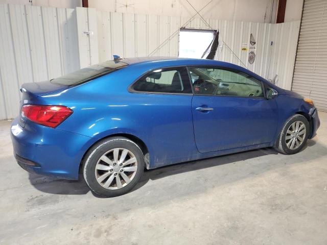 KNAFX6A8XE5195576 - 2014 KIA FORTE EX BLUE photo 3