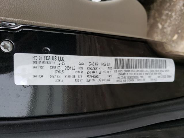 2C4RC1BG9GR260265 - 2016 CHRYSLER TOWN & COU TOURING შავი ფოტო 13