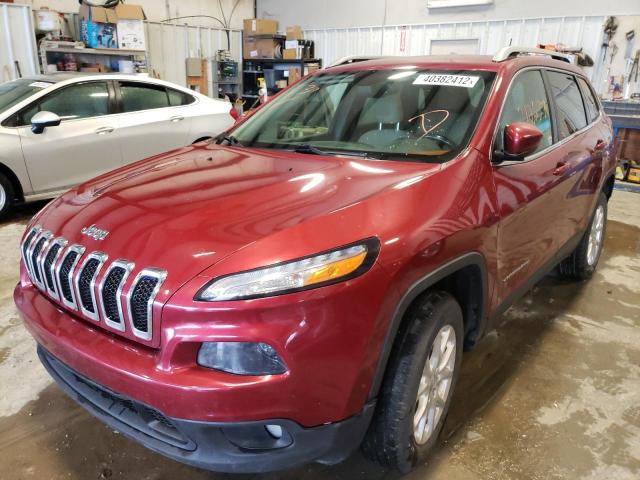 1C4PJMCS9FW654002 - 2015 JEEP CHEROKEE LATITUDE RED photo 2