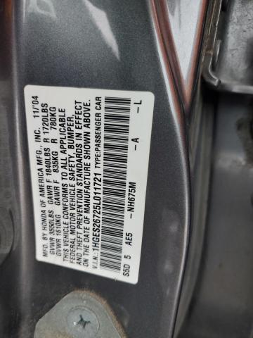 1HGES26725L011721 - 2005 HONDA CIVIC EX GRAY photo 13