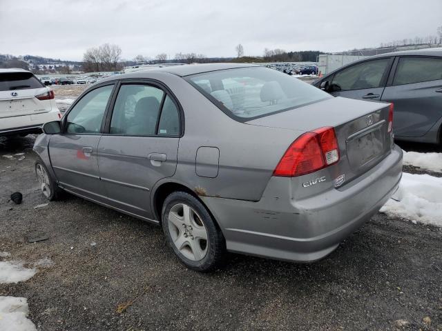 1HGES26725L011721 - 2005 HONDA CIVIC EX GRAY photo 2