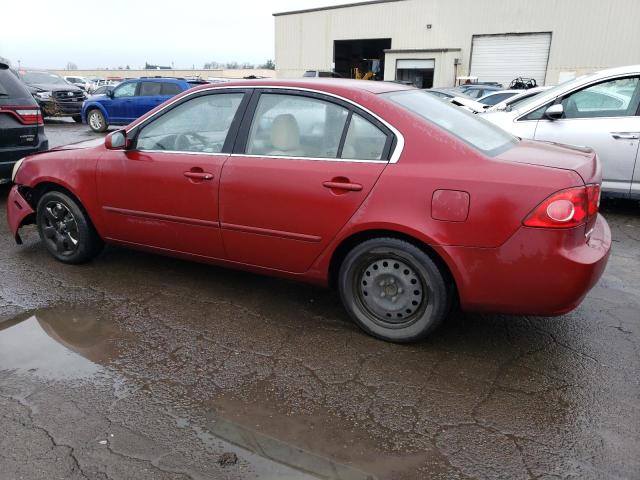 KNAGE123585203832 - 2008 KIA OPTIMA LX RED photo 2