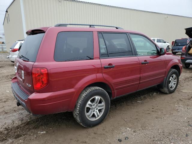 2HKYF18644H567644 - 2004 HONDA PILOT EXL MAROON photo 3