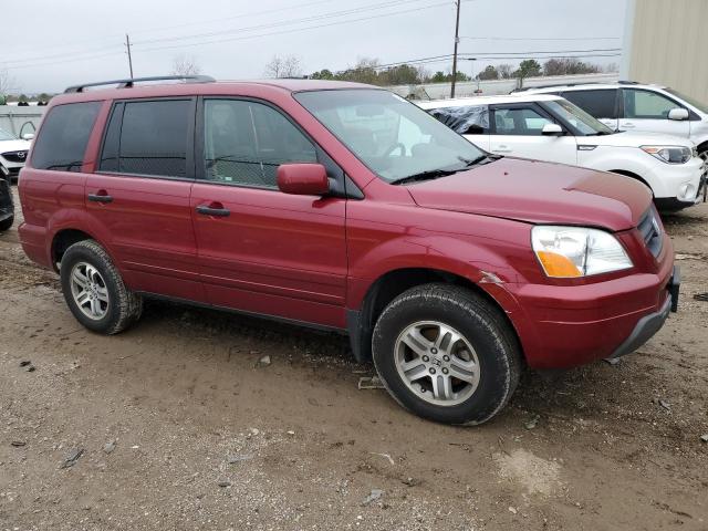 2HKYF18644H567644 - 2004 HONDA PILOT EXL MAROON photo 4