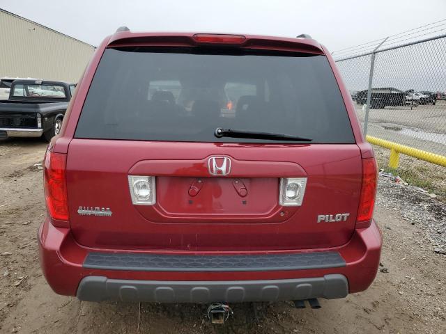 2HKYF18644H567644 - 2004 HONDA PILOT EXL MAROON photo 6