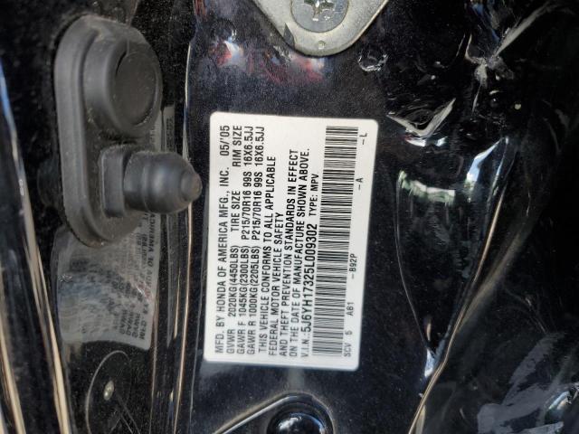 5J6YH17325L009302 - 2005 HONDA ELEMENT LX BLACK photo 13