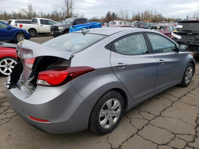 5NPDH4AE9GH699539 - 2016 HYUNDAI ELANTRA SE GRAY photo 3