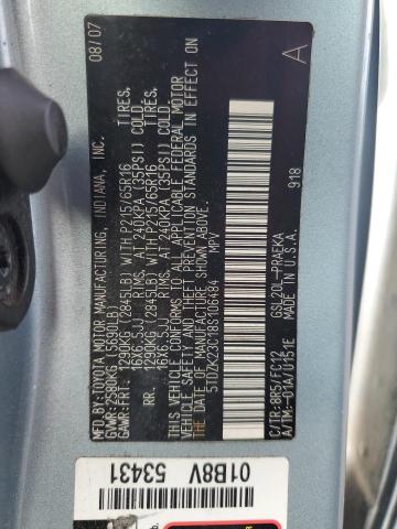 5TDZK23C18S106484 - 2008 TOYOTA SIENNA CE BLUE photo 13