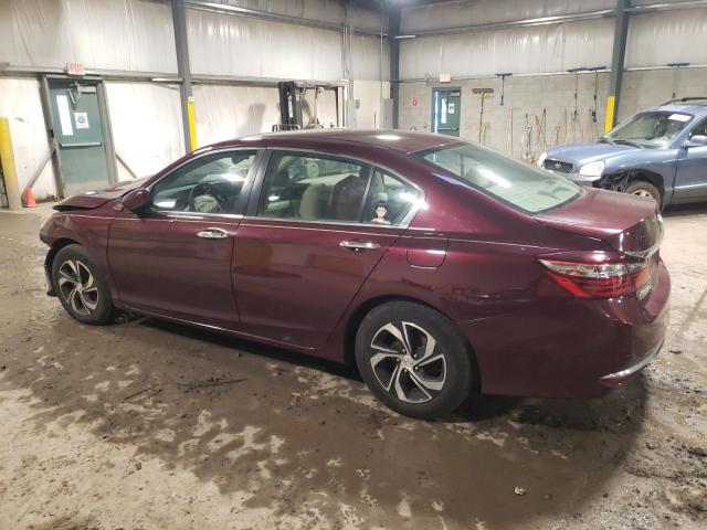 1HGCR2F35HA155327 - 2017 HONDA ACCORD LX BURGUNDY photo 2